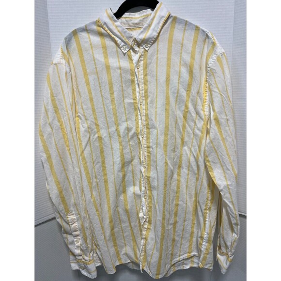 Zara Other - Zara Shirt Men's Large Striped Cotton Relaxed Fit Button Down Beach Vacation